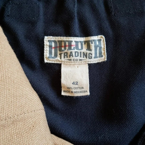 Duluth Trading Company Heavy 100% Cotton Canvas CARGO Shorts Tan Men's 42×12 - Picture 6 of 12